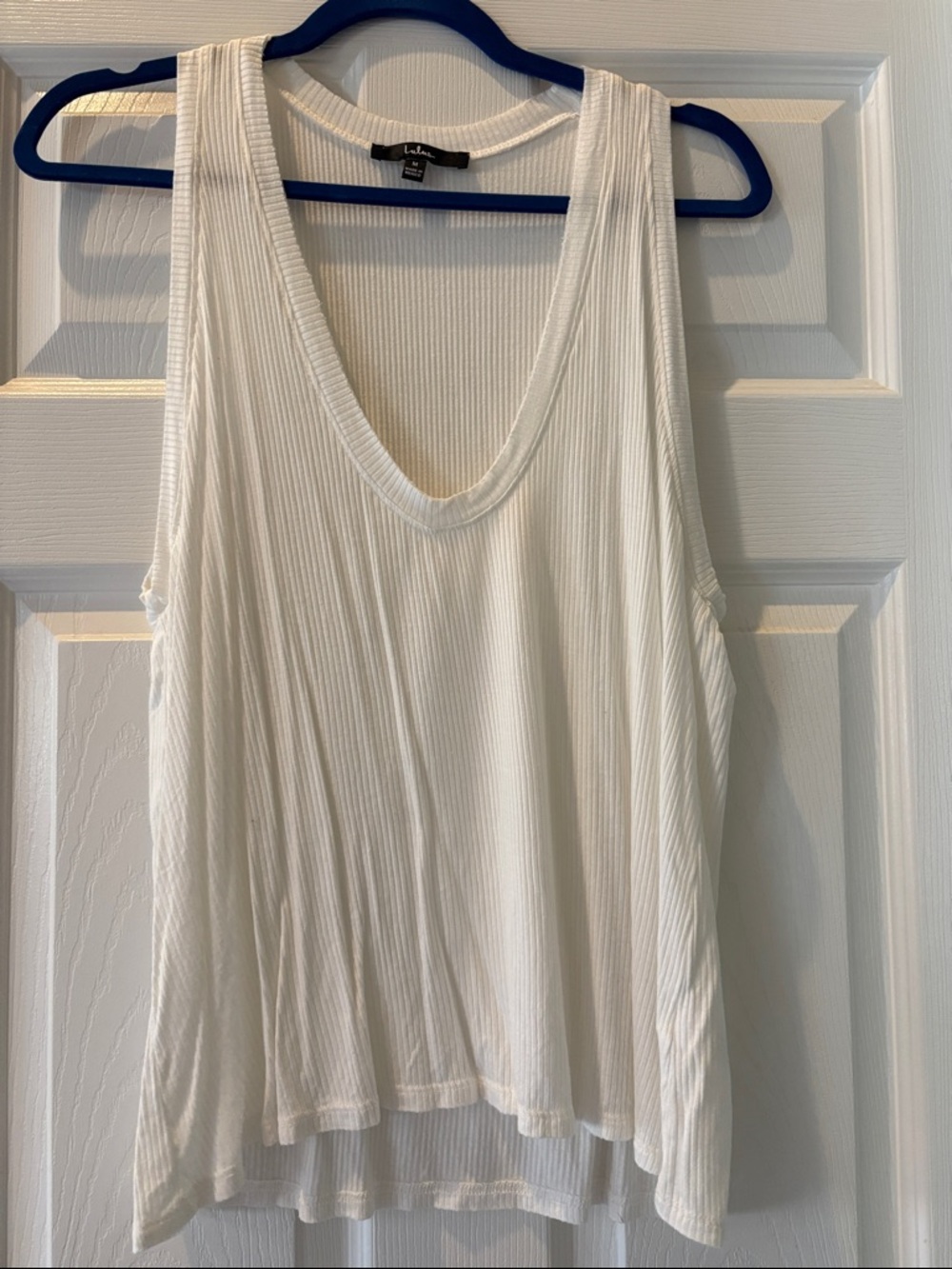 Lulu's White Ribbed Tank